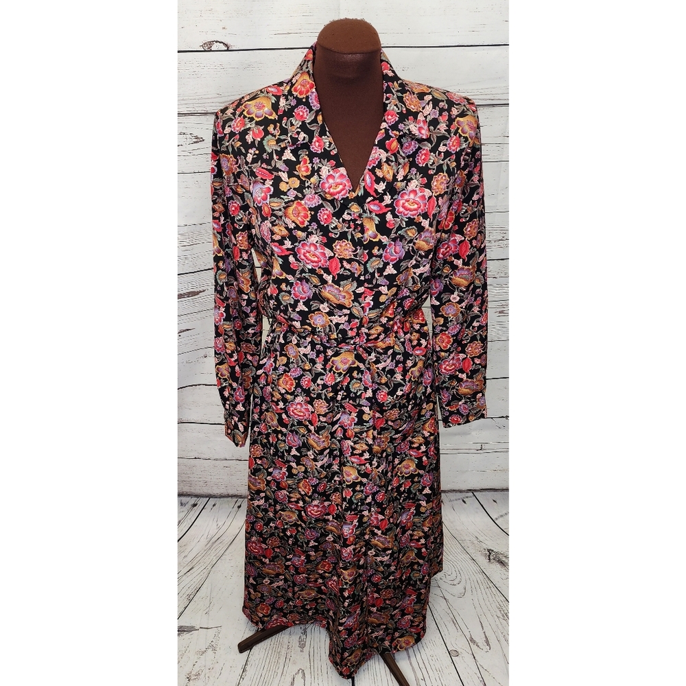Vintage Nancy Crystal‎ Floral Dress Size 8